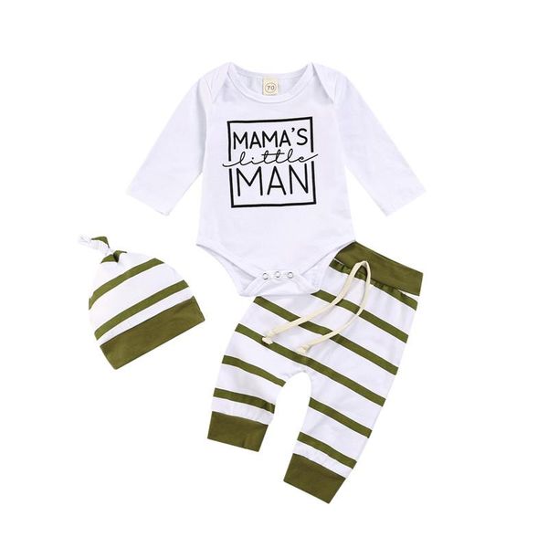 clothing sets 0-24m baby boys three piece clothes set fashion letter long sleeve romper and stripe trousers with hat born outfits, White
clothing sets 0-24m baby boys three piece clothes set fashion letter long sleeve romper and stripe trousers with hat born outfits, White