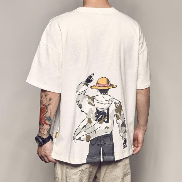 men's t-shirts japanese anime printed short-sleeved t-shirt summer casual loose compassionate trend personality luffy printing, White;black
men's t-shirts japanese anime printed short-sleeved t-shirt summer casual loose compassionate trend personality luffy printing, White;black