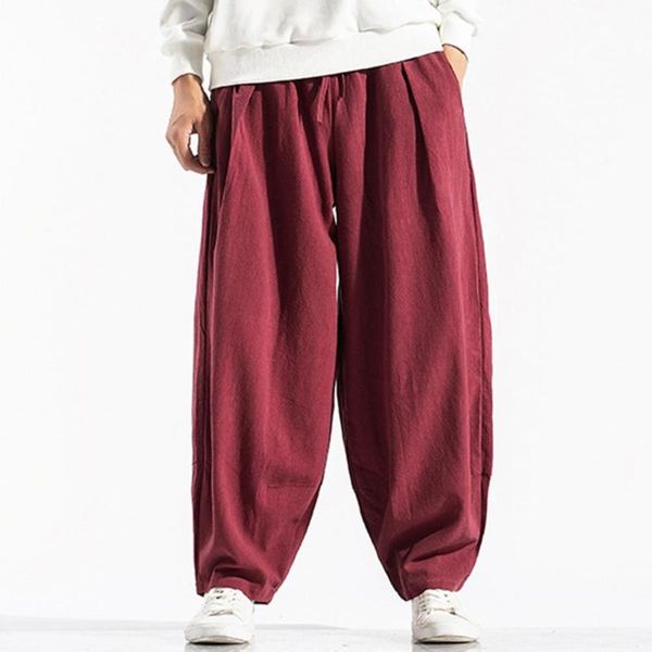 men's pants casual male harem plus size solid color drawstring men mid rise pockets wide leg daily wear loose trousers, Black
men's pants casual male harem plus size solid color drawstring men mid rise pockets wide leg daily wear loose trousers, Black