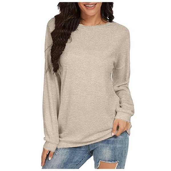 women's t-shirt women casual long sleeve solid o-neck loose shirt pullover femme t-shirts 2021woman tshirtswoman tshirts, White
women's t-shirt women casual long sleeve solid o-neck loose shirt pullover femme t-shirts 2021woman tshirtswoman tshirts, White
