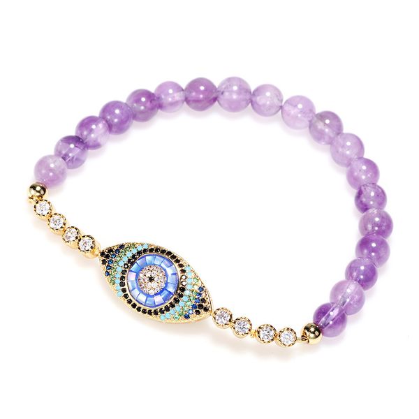 simple amethyst zircon bracelet amethyst single-circle eye diamond bracelet men's and women's same jewelry, Black 
simple amethyst zircon bracelet amethyst single-circle eye diamond bracelet men's and women's same jewelry, Black