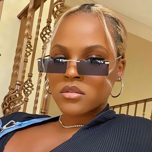 fashionable sun frames glasses small size square rimless sunglasses sun women frame luxury eyewear for summer outdoor traveling, Black
fashionable sun frames glasses small size square rimless sunglasses sun women frame luxury eyewear for summer outdoor traveling, Black