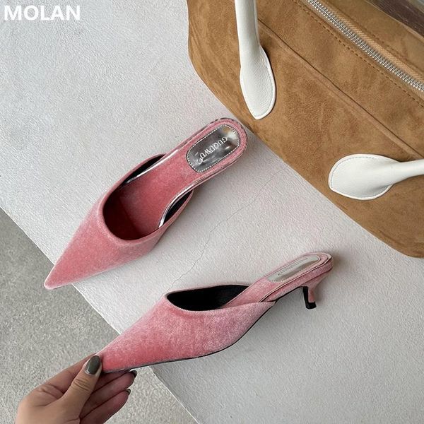 dress shoes molan brand designer 2021 fashion pointed kitten heels woman basic pumps socofy velvet loafers mules flip flops mujer, Black
dress shoes molan brand designer 2021 fashion pointed kitten heels woman basic pumps socofy velvet loafers mules flip flops mujer, Black