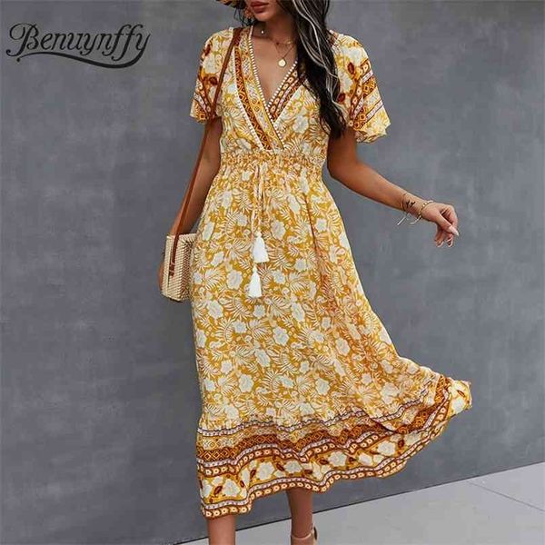 surplice neck bohemian print short sleeve dresses women summer vacation boho casual tassel tie waist swing long dress 210510, Black;gray
surplice neck bohemian print short sleeve dresses women summer vacation boho casual tassel tie waist swing long dress 210510, Black;gray