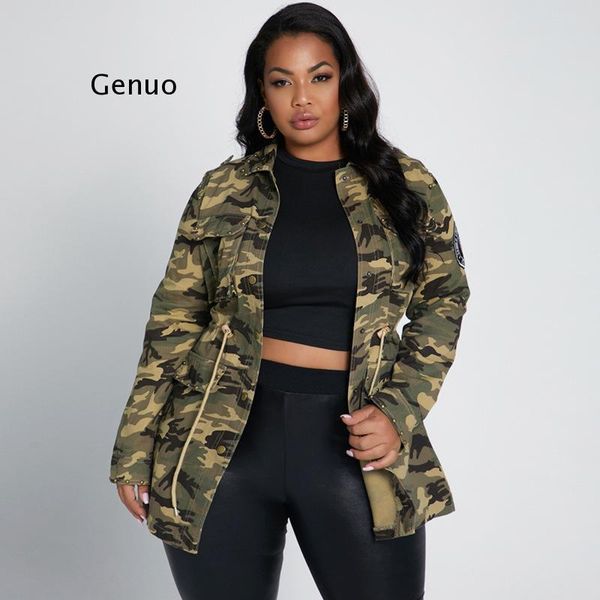 spring clothes for women rivet patch plus size coat drawing slim streetwear camouflage long sleeve jacket wholesale drop women's jacket, Black;brown
spring clothes for women rivet patch plus size coat drawing slim streetwear camouflage long sleeve jacket wholesale drop women's jacket, Black;brown