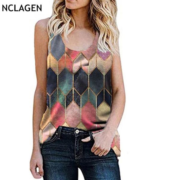 women's t-shirt nclagen geometric pattern women sleeveless graphics t shirt round neck loose casual streetwear female harajuku omighty, White
women's t-shirt nclagen geometric pattern women sleeveless graphics t shirt round neck loose casual streetwear female harajuku omighty, White