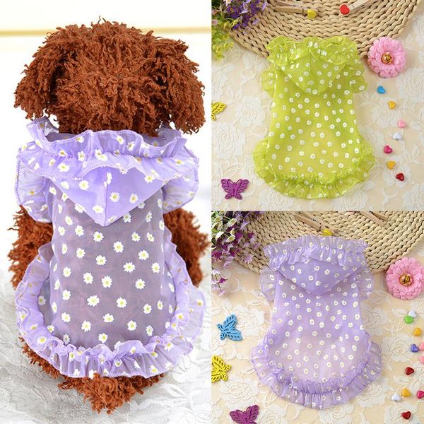 thin section dog coat clothing with hat cute lotus leaf fresh summer small daisies two legs clothes sun protection apparel
thin section dog coat clothing with hat cute lotus leaf fresh summer small daisies two legs clothes sun protection apparel