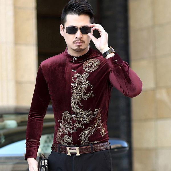 stand collar mens dress shirt long sleeve male business casual printed fashion formal shirts slim masculina camisa men's, White;black
stand collar mens dress shirt long sleeve male business casual printed fashion formal shirts slim masculina camisa men's, White;black