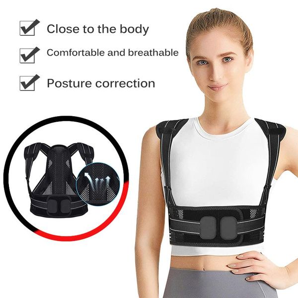 back support women men corrector posture back-support pain relieving bandage shoulder corset correction belt, Black;blue
back support women men corrector posture back-support pain relieving bandage shoulder corset correction belt, Black;blue