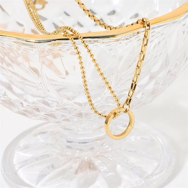 chokers 14k gold plated stainless steel circle pendant clavicle chain necklace for women snake box man, Golden;silver
chokers 14k gold plated stainless steel circle pendant clavicle chain necklace for women snake box man, Golden;silver