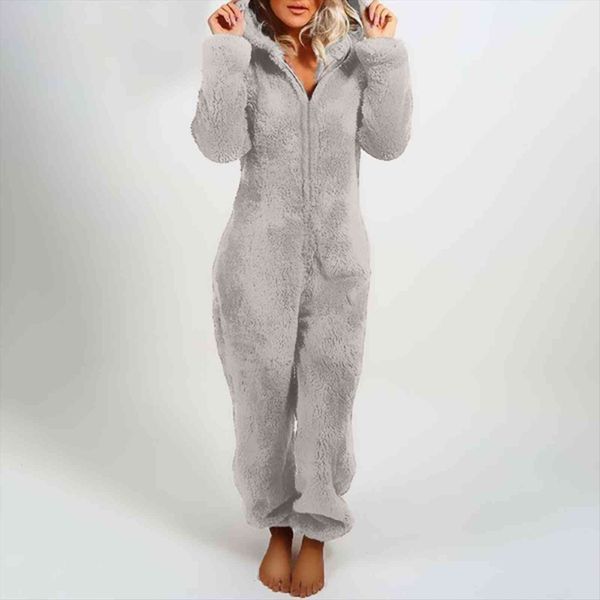 brand plush winter pajamas womens jumpsuit long sleeve zipper high neck hat keep warm girls clothes, Black;white
brand plush winter pajamas womens jumpsuit long sleeve zipper high neck hat keep warm girls clothes, Black;white