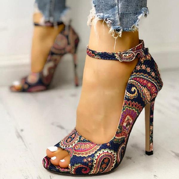 women sandals summer print high heels peep toe party wedding pumps buckle strap platform ladies gladiator big size, Black
women sandals summer print high heels peep toe party wedding pumps buckle strap platform ladies gladiator big size, Black