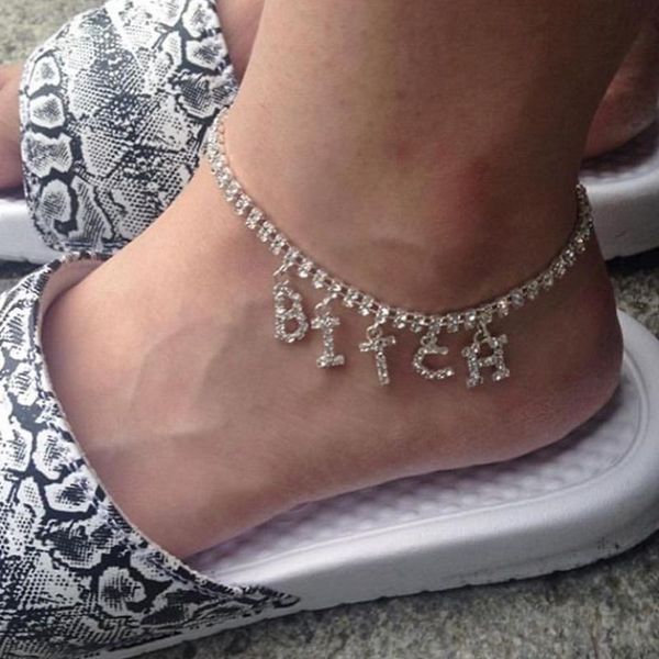 anklets 2021 women bitch crystal bracelet letter diy boho jewelry silver color gold foot beach leg chain barefoot ankle, Red;blue
anklets 2021 women bitch crystal bracelet letter diy boho jewelry silver color gold foot beach leg chain barefoot ankle, Red;blue