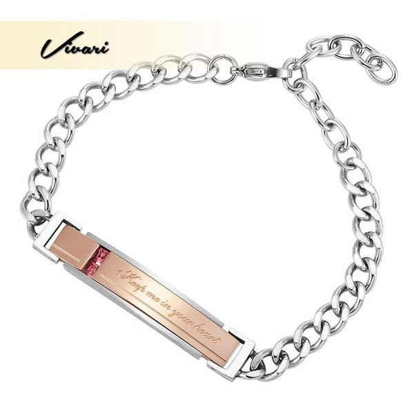 link, chain vivari fashion stainless steel women red crystal bracelets jewelry silver color bangle gift bracelet wristband charm, Black
link, chain vivari fashion stainless steel women red crystal bracelets jewelry silver color bangle gift bracelet wristband charm, Black