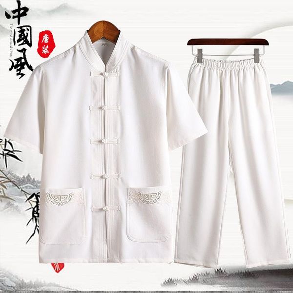 men's tracksuits l lderly people chinese costume short sleeve summer wear style daddy clothes middle-aged embroidered, Gray
men's tracksuits l lderly people chinese costume short sleeve summer wear style daddy clothes middle-aged embroidered, Gray