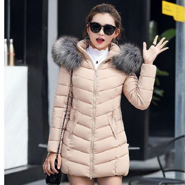 2021 winter medium and long slim fit korean women's padded et large wool collar down cotton, Black
2021 winter medium and long slim fit korean women's padded et large wool collar down cotton, Black