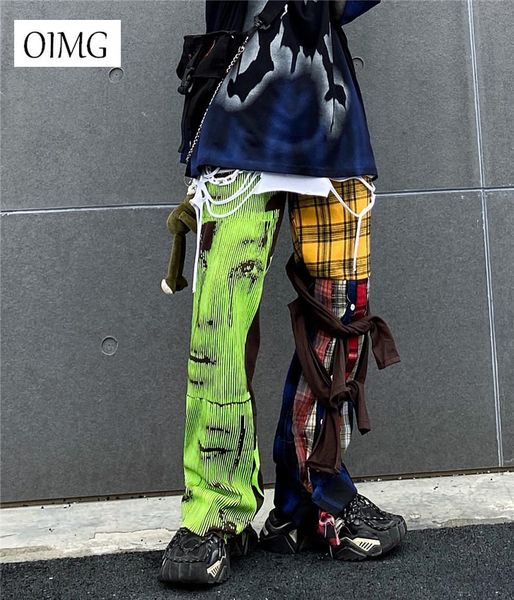 men's pants hip hop plaid broek mannen ins onregelmatige casual patchwork mode streetwear men cargo, Black
men's pants hip hop plaid broek mannen ins onregelmatige casual patchwork mode streetwear men cargo, Black