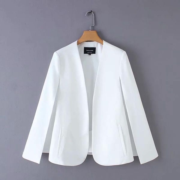 split design women cloak suit coat casual lady black and white jacket fashion streetwear loose outerwear c613 women's jackets, Black;brown
split design women cloak suit coat casual lady black and white jacket fashion streetwear loose outerwear c613 women's jackets, Black;brown