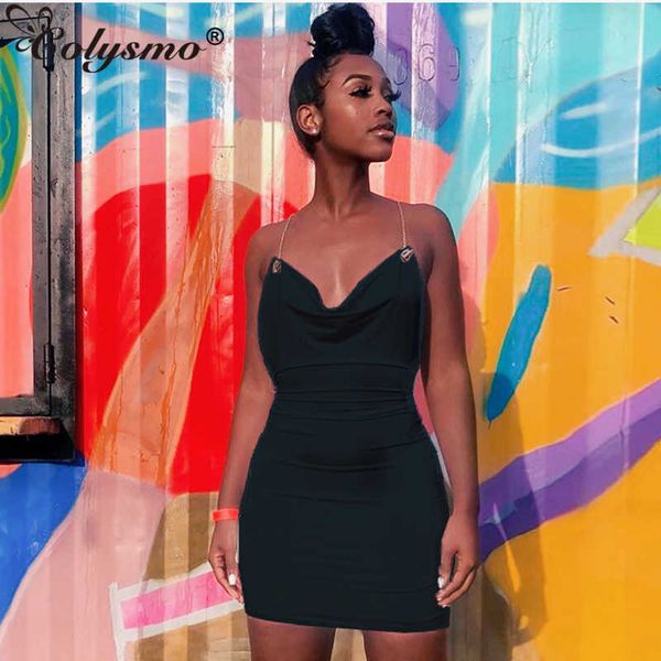 colysmo backless satin dress women chain spaghetti straps mini party sleeveless summer es club clothes outfits 210527, Black;gray
colysmo backless satin dress women chain spaghetti straps mini party sleeveless summer es club clothes outfits 210527, Black;gray