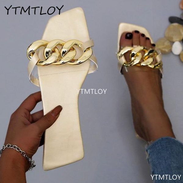 women's summer metal chain slippers ladies fashion flat casual shoes female footwear plus size 2021 zapatillas de casa, Black
women's summer metal chain slippers ladies fashion flat casual shoes female footwear plus size 2021 zapatillas de casa, Black
