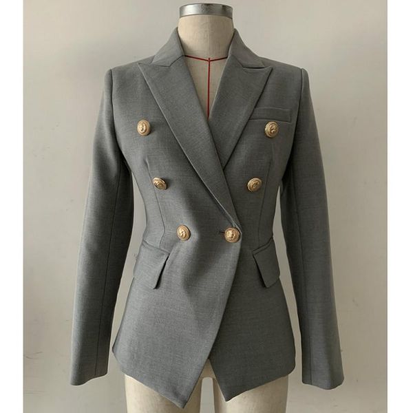 women's suit coat 2021 autumn and winter metal double-breasted ladies blazer classic jacket female suits & blazers, White;black
women's suit coat 2021 autumn and winter metal double-breasted ladies blazer classic jacket female suits & blazers, White;black