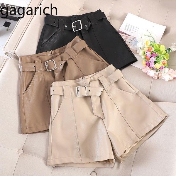 women's shorts gagarich women solid pu leather autumn wear korean style high-waisted a-line belt design 2021, White;black
women's shorts gagarich women solid pu leather autumn wear korean style high-waisted a-line belt design 2021, White;black
