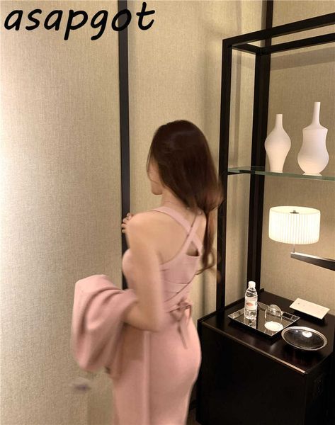 tight wrap hip halter spaghetti strap knitted dress women short sweater cardigan jacket 2piece sets fashion temperament 210610, White
tight wrap hip halter spaghetti strap knitted dress women short sweater cardigan jacket 2piece sets fashion temperament 210610, White