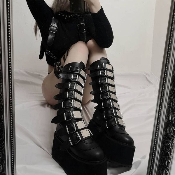 boots botas altas de plataforma e fivela femininas, plus size, outono, , gótico, sapatos punk rua dx8s, Black
boots botas altas de plataforma e fivela femininas, plus size, outono, , gótico, sapatos punk rua dx8s, Black