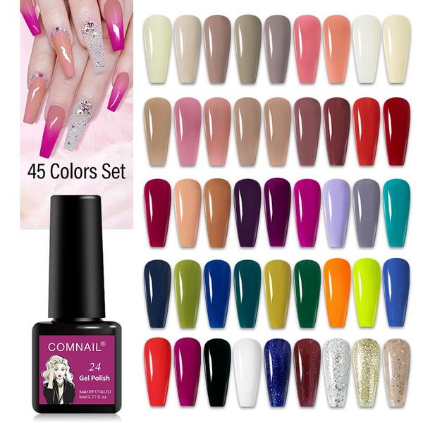 nail gel 45pcs polish soak off uv led lacuqer manicure for semi permanent art varnish cured by dryer base coat, Red;pink
nail gel 45pcs polish soak off uv led lacuqer manicure for semi permanent art varnish cured by dryer base coat, Red;pink