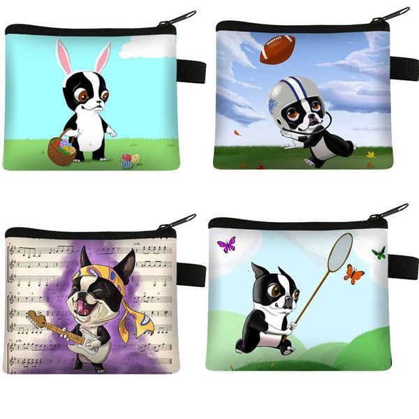 lovely boston terrier children's zero wallet student polyester card bag simple coin storage hand, Red;black
lovely boston terrier children's zero wallet student polyester card bag simple coin storage hand, Red;black