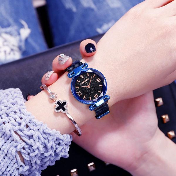 wristwatches luxury starry sky women watches magnetic mesh milan band watch women's quartz movement wristwatch zegarek damski, Slivery;brown
wristwatches luxury starry sky women watches magnetic mesh milan band watch women's quartz movement wristwatch zegarek damski, Slivery;brown