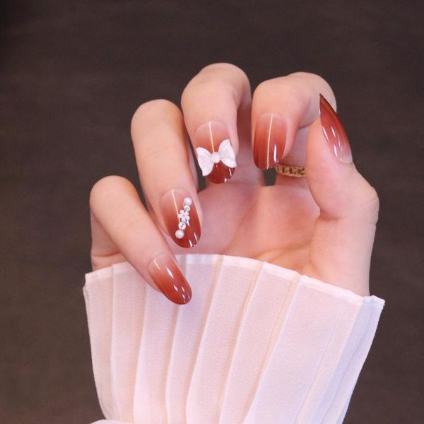 false nails 24pcs red gradients wear long paragraph fashion manicure patch save time wearable nail decoration, Red;gold
false nails 24pcs red gradients wear long paragraph fashion manicure patch save time wearable nail decoration, Red;gold