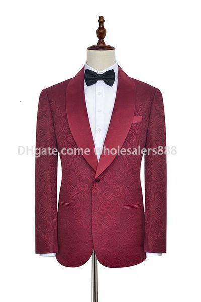 men's suits & blazers custom made groomsmen wine pattern groom tuxedos shawl satin lapel men side vent wedding/prom man ( jacket+p, White;black
men's suits & blazers custom made groomsmen wine pattern groom tuxedos shawl satin lapel men side vent wedding/prom man ( jacket+p, White;black