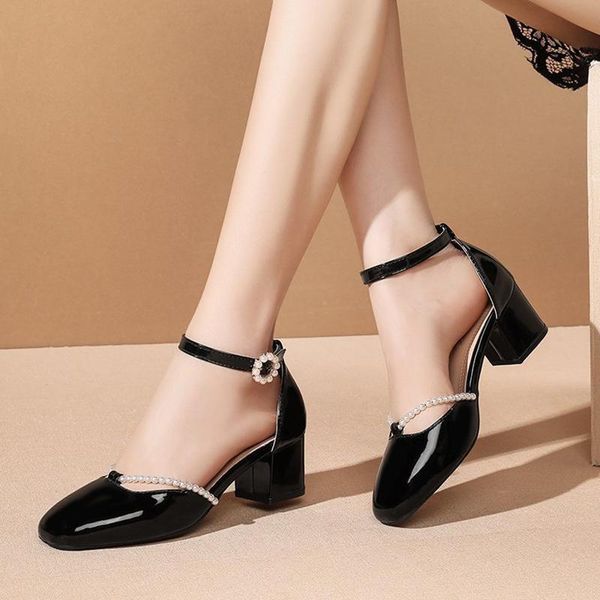 rimocy elegant ladies high heels ankle strap pumps women fashion pearl buckle dress shoes woman chunky heeled summer sandals, Black
rimocy elegant ladies high heels ankle strap pumps women fashion pearl buckle dress shoes woman chunky heeled summer sandals, Black