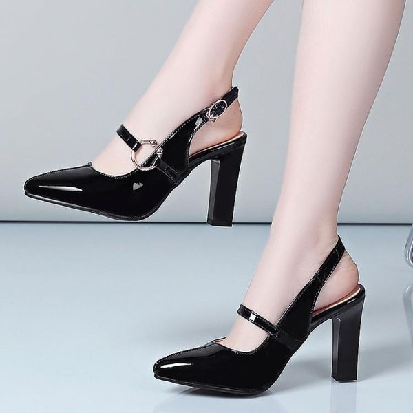 big size 11 12 13 14 high heels sandals women shoes woman summer ladies shallow rear tripper with one-word buckle square heel, Black
big size 11 12 13 14 high heels sandals women shoes woman summer ladies shallow rear tripper with one-word buckle square heel, Black