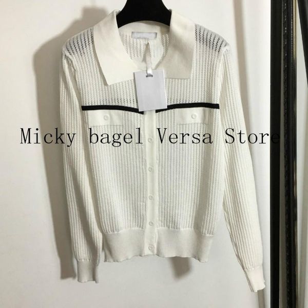 women's knits & tees 21 embroidery letter printing fashion temperament lapel versatile hollow knitting long sleeve cardigan, White
women's knits & tees 21 embroidery letter printing fashion temperament lapel versatile hollow knitting long sleeve cardigan, White