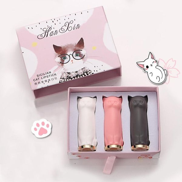 3 pcs/set lipstick waterproof makeup set cartoon cat lipstick waterproof long lasting crystal moisturizing lipsticks
3 pcs/set lipstick waterproof makeup set cartoon cat lipstick waterproof long lasting crystal moisturizing lipsticks