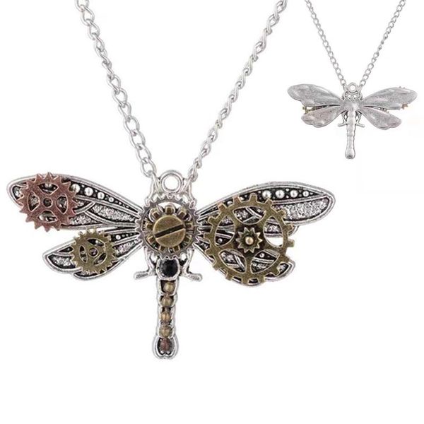 pendant necklaces 1pc women fashion steampunk necklace metal link chain silver color bronze copper gear dragonfly jewelry
pendant necklaces 1pc women fashion steampunk necklace metal link chain silver color bronze copper gear dragonfly jewelry