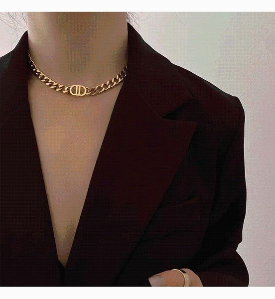 chokers fashion cuban choker necklace gold color thick chain titanium steel chunky necklaces dd letter jewelry for women, Golden;silver
chokers fashion cuban choker necklace gold color thick chain titanium steel chunky necklaces dd letter jewelry for women, Golden;silver
