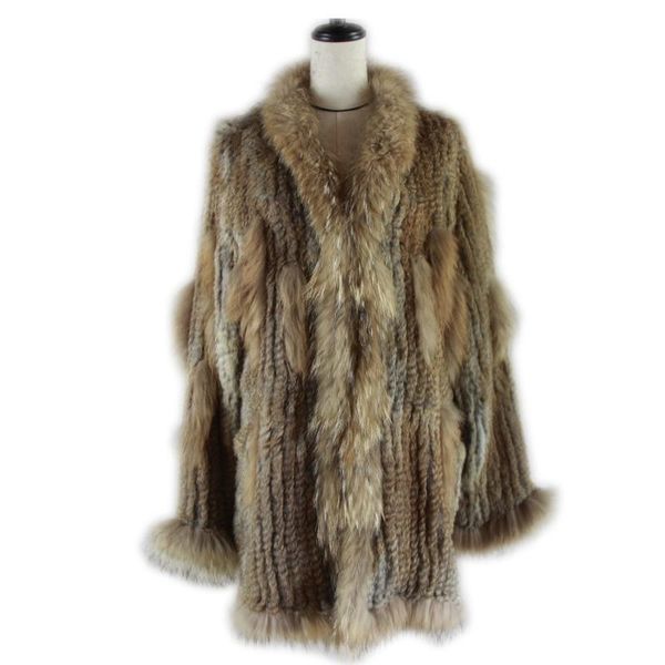 women's fur & faux women knitted real genuine coat overcoat jackets garment raccoon collar with hood longer jacket, Black
women's fur & faux women knitted real genuine coat overcoat jackets garment raccoon collar with hood longer jacket, Black