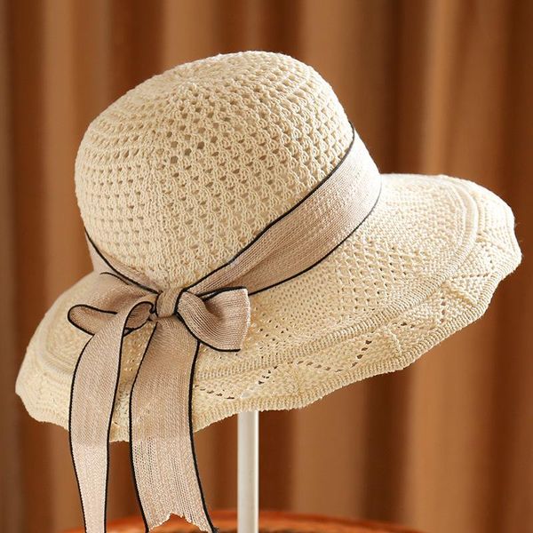 wide brim hats 1pcs summer straw hat women big bowknot beach sun foldable block uv protection panama bone chapeu feminino, Blue;gray
wide brim hats 1pcs summer straw hat women big bowknot beach sun foldable block uv protection panama bone chapeu feminino, Blue;gray