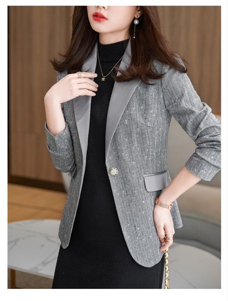 women's suits & blazers gray striped small suit jacket female spring and autumn 2021 slim fit this year's casual, White;black
women's suits & blazers gray striped small suit jacket female spring and autumn 2021 slim fit this year's casual, White;black