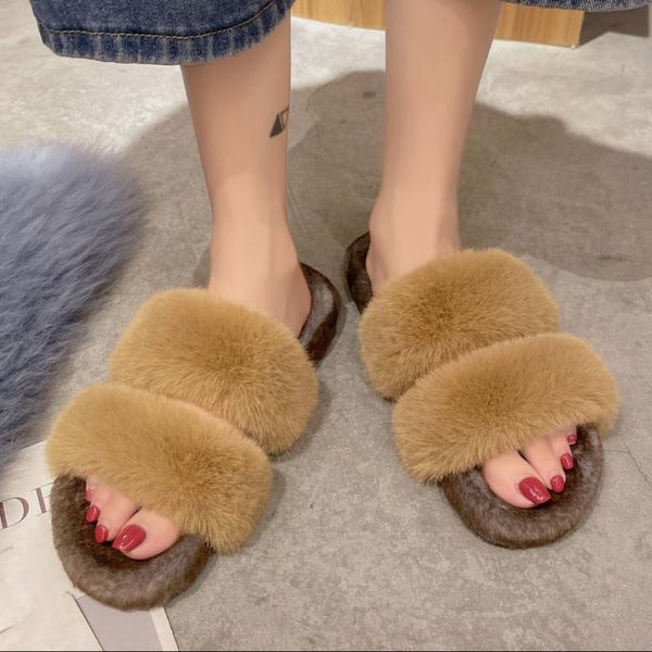 slippers winter women 2022 mature outdoor fur fluffy furry slides platform flat non slip open toe celebrities shoes ladies, Black
slippers winter women 2022 mature outdoor fur fluffy furry slides platform flat non slip open toe celebrities shoes ladies, Black