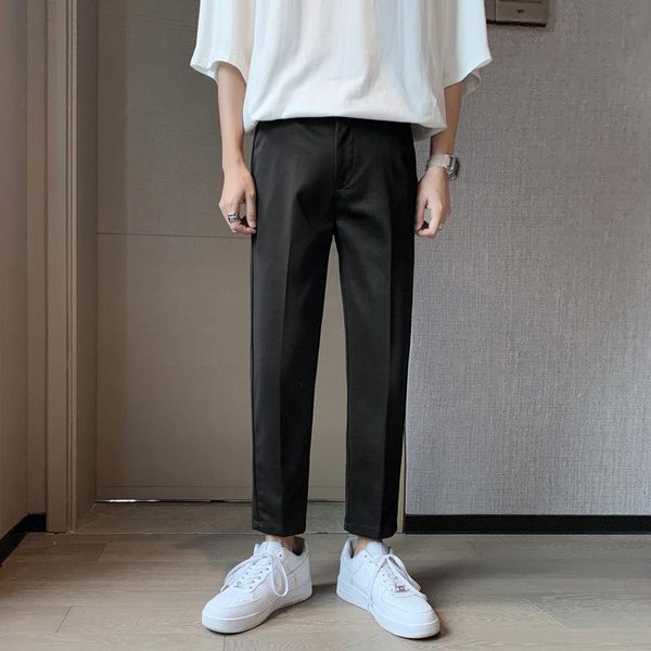 men's pants trousers summer thin section trendy nine-point korean drape hong kong style ins loose straight casual long, Black
men's pants trousers summer thin section trendy nine-point korean drape hong kong style ins loose straight casual long, Black