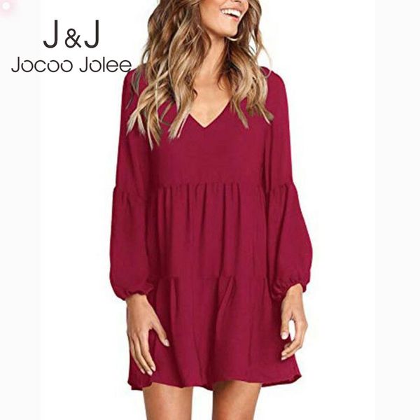 jocoo jolee lantern sleeve v neck ruffles short dress women elegant spring summer loose dress plus size beach party dress 210518, Black;gray
jocoo jolee lantern sleeve v neck ruffles short dress women elegant spring summer loose dress plus size beach party dress 210518, Black;gray