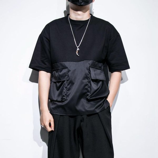 men's t-shirts short sleeve t-shirt dark tide summer personalized three-dimensional pocket assembly loose round neck casual, White;black
men's t-shirts short sleeve t-shirt dark tide summer personalized three-dimensional pocket assembly loose round neck casual, White;black