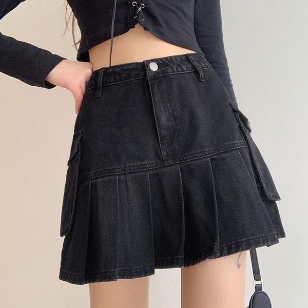 skirts vintage 2021 pleated jeans women dark academia fashion goth black high waist skirt 90s korean pockets
skirts vintage 2021 pleated jeans women dark academia fashion goth black high waist skirt 90s korean pockets