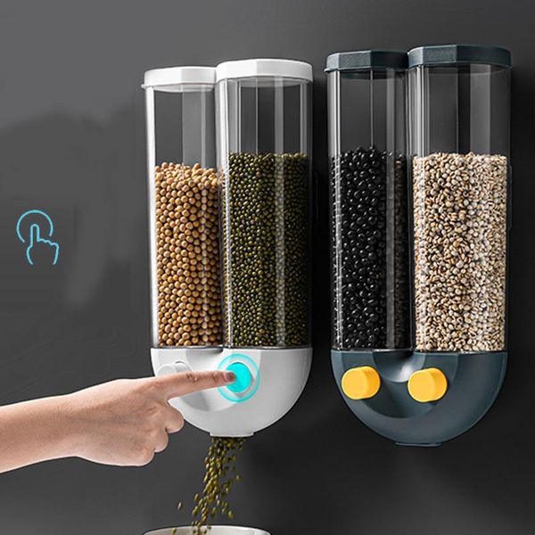 cereal dispenser u-shaped wall-mounted canister press grain storage box dry container organizer kitchen accessories bottles & jars
cereal dispenser u-shaped wall-mounted canister press grain storage box dry container organizer kitchen accessories bottles & jars