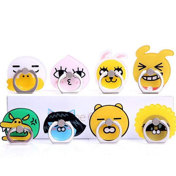 universal 360 degree cute cartoon rabbit bear duck finger ring holder phone stand mount for iphone 8 samsung mobile phones