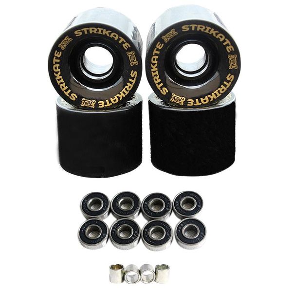 -strikate durable 4pcs/set 60x45mm skateboard wheels with bearing gasket for double warp action longboard skateboarding
-strikate durable 4pcs/set 60x45mm skateboard wheels with bearing gasket for double warp action longboard skateboarding
